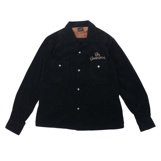 TENDERLOIN テンダーロイン T-CORDUROY SHT チェーン刺繍 コーデュロイ ウエスタンシャツ ブラック系 XS【中古】