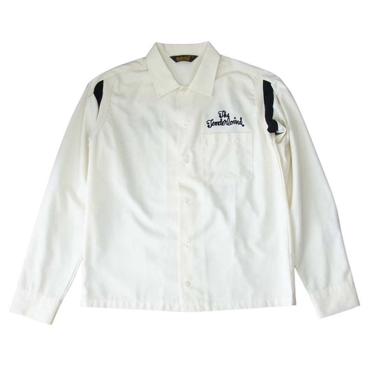 TENDERLOIN テンダーロイン T-BOWLS L/S 刺繍 ボウリング シャツ オフホワイト系 S【中古】
