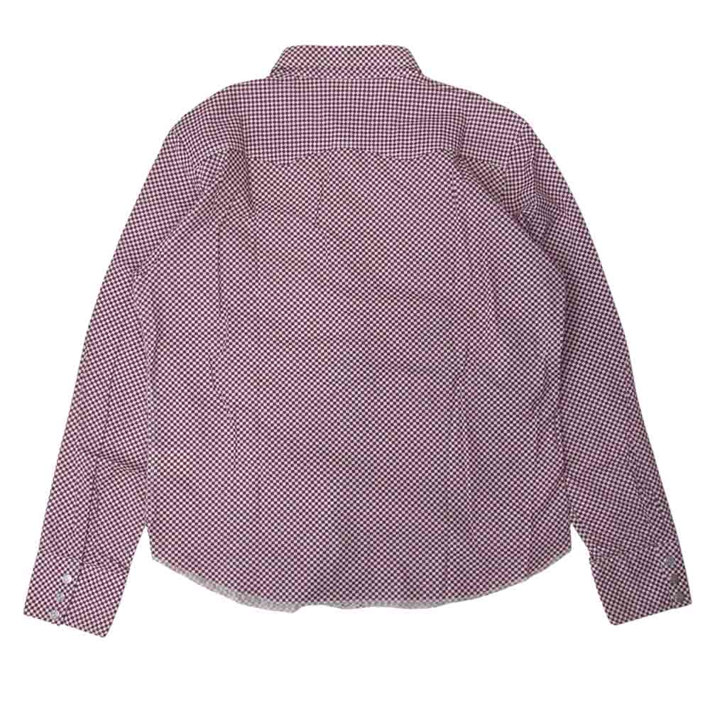TENDERLOIN テンダーロイン T-WESTERN SHT W S/S ウエスタン チェック シャツ エンジ系 ホワイト系 XS【中古】