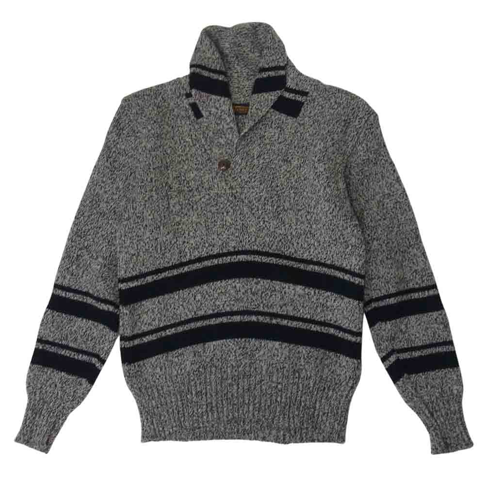 TENDERLOIN テンダーロイン T-SHAKER 2 ショールカラー ニット ブラック系 XS【中古】