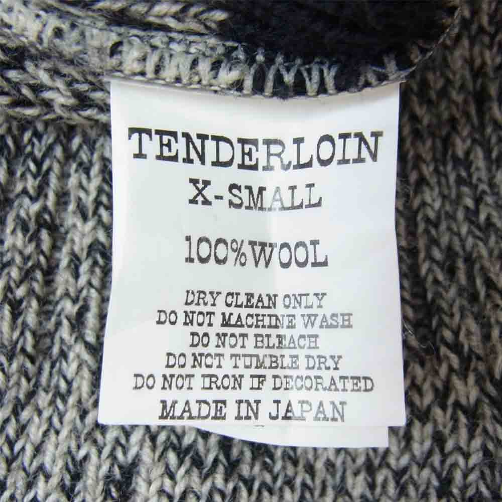 TENDERLOIN テンダーロイン T-SHAKER 2 ショールカラー ニット ブラック系 XS【中古】