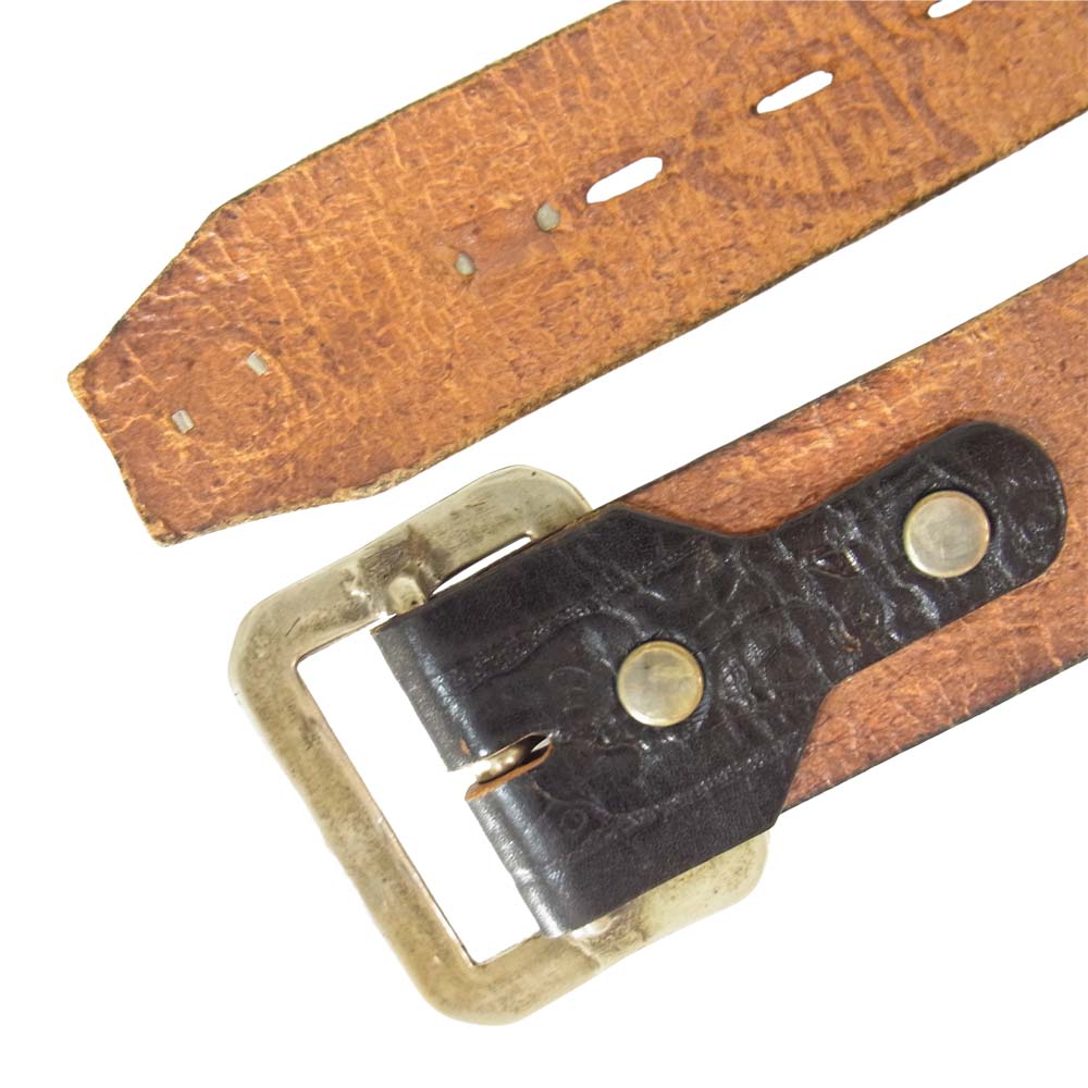 TENDERLOIN テンダーロイン × HTC T-STUDS BELT スタッズ ベルト ブラック系 34【中古】