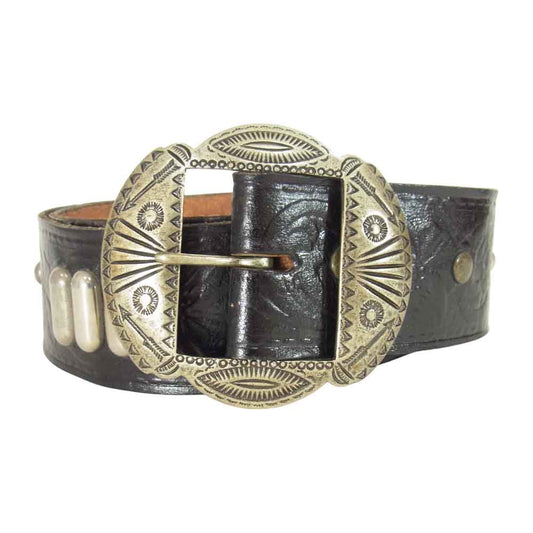 TENDERLOIN テンダーロイン × HTC T-STUDS BELT スタッズ ベルト ブラック系 34【中古】