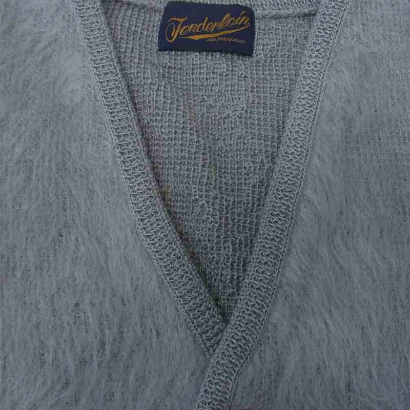 TENDERLOIN テンダーロイン T-MOHAIR CARDIGAN モヘア カーディガン グレー系 XS【中古】