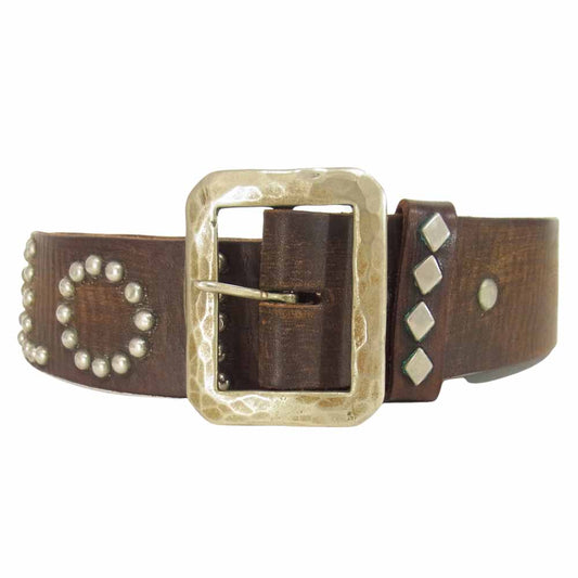 TENDERLOIN テンダーロイン × PORTER × HTC T-STUDS BELT スタッズ ベルト ブラウン系 M【中古】
