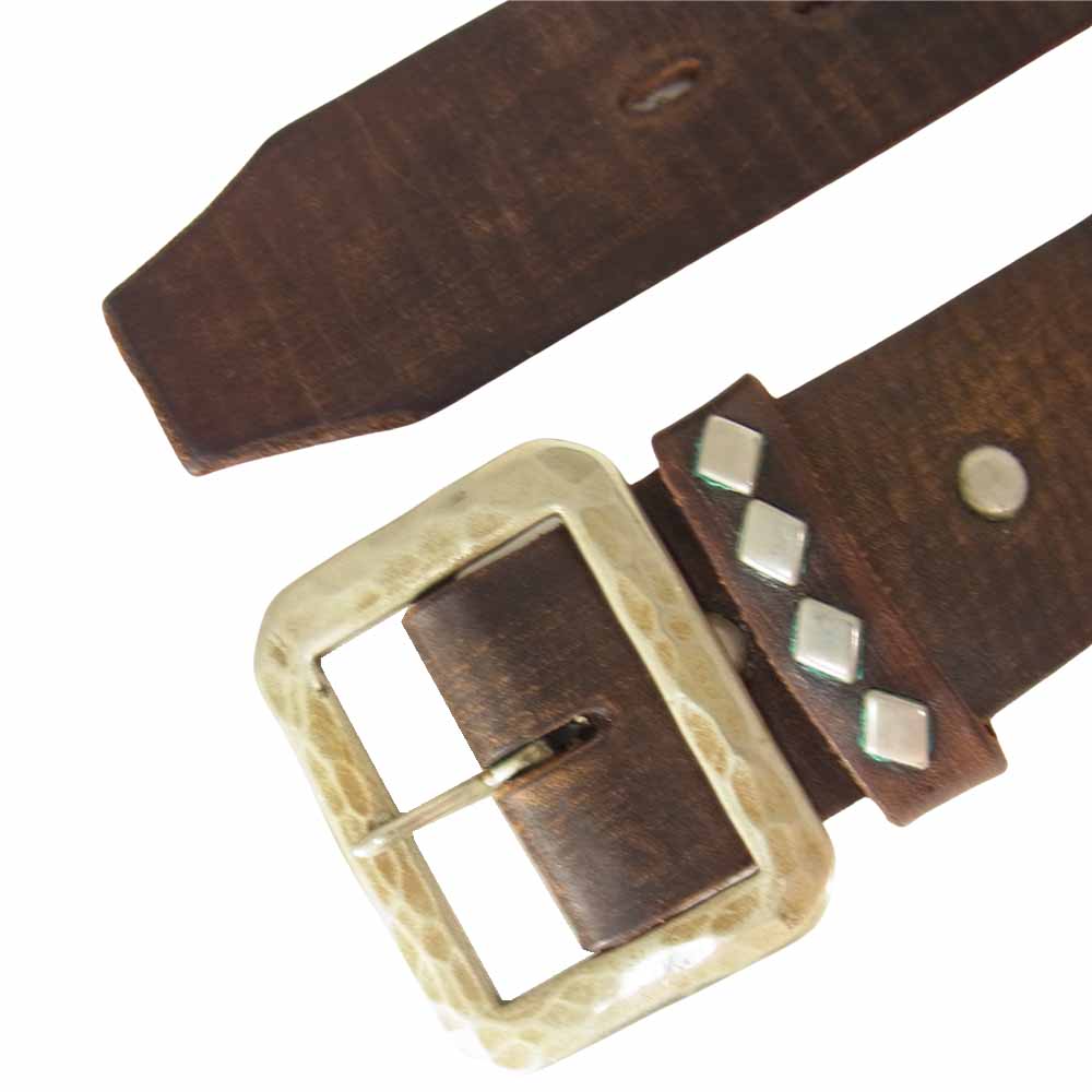 TENDERLOIN テンダーロイン × PORTER × HTC T-STUDS BELT スタッズ ベルト ブラウン系 M【中古】