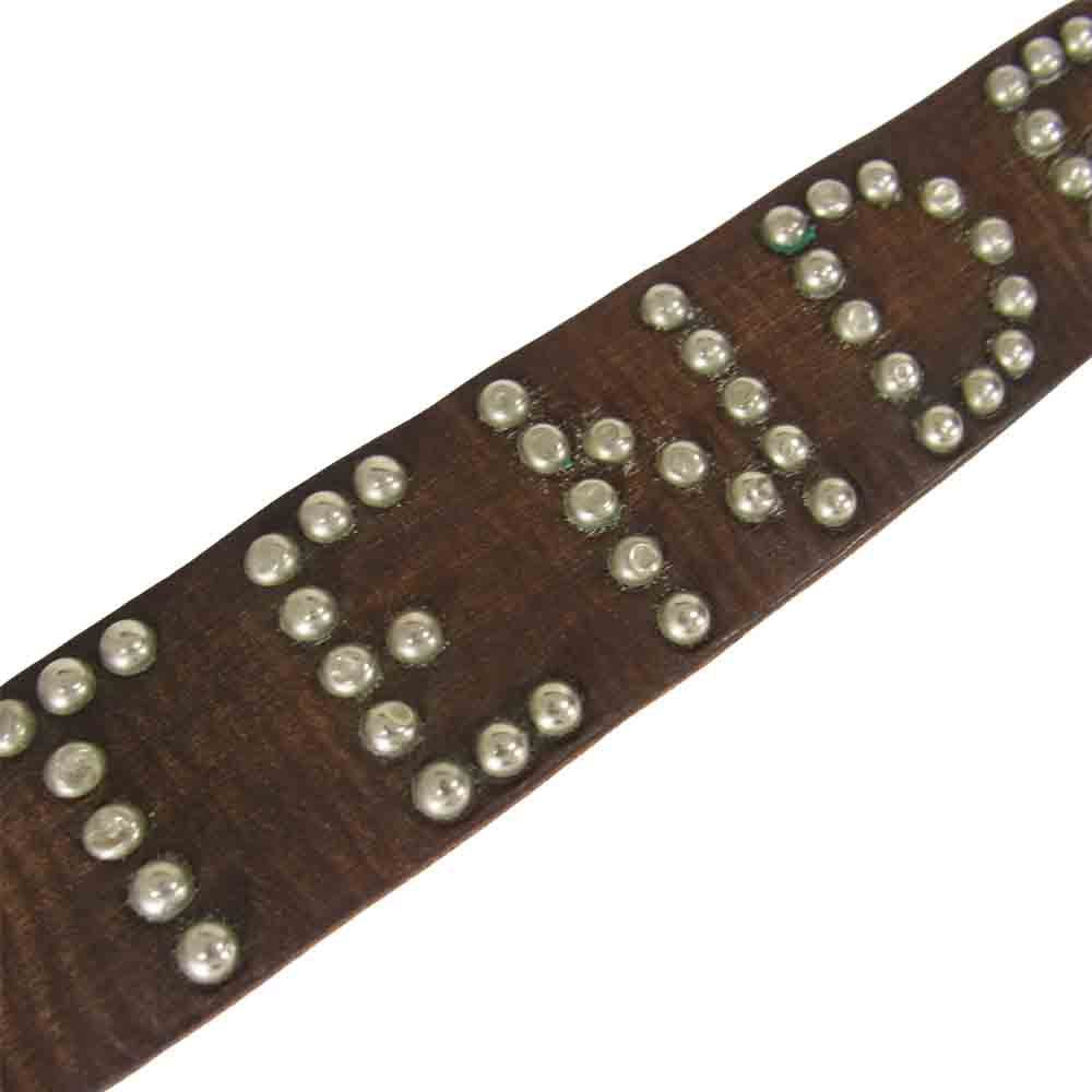 TENDERLOIN テンダーロイン × PORTER × HTC T-STUDS BELT スタッズ ベルト ブラウン系 M【中古】