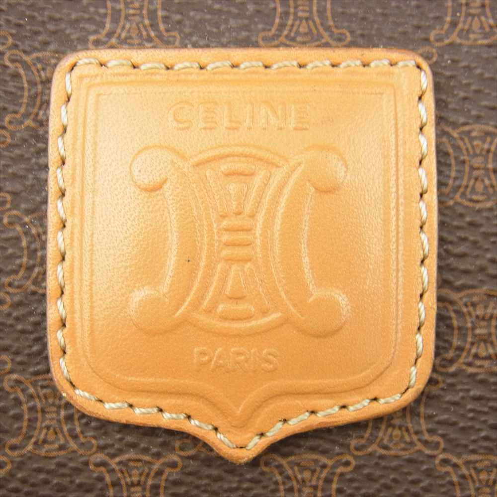 CELINE セリーヌ マカダム ミニ ボストン ハンドバッグ ブラウン系【中古】