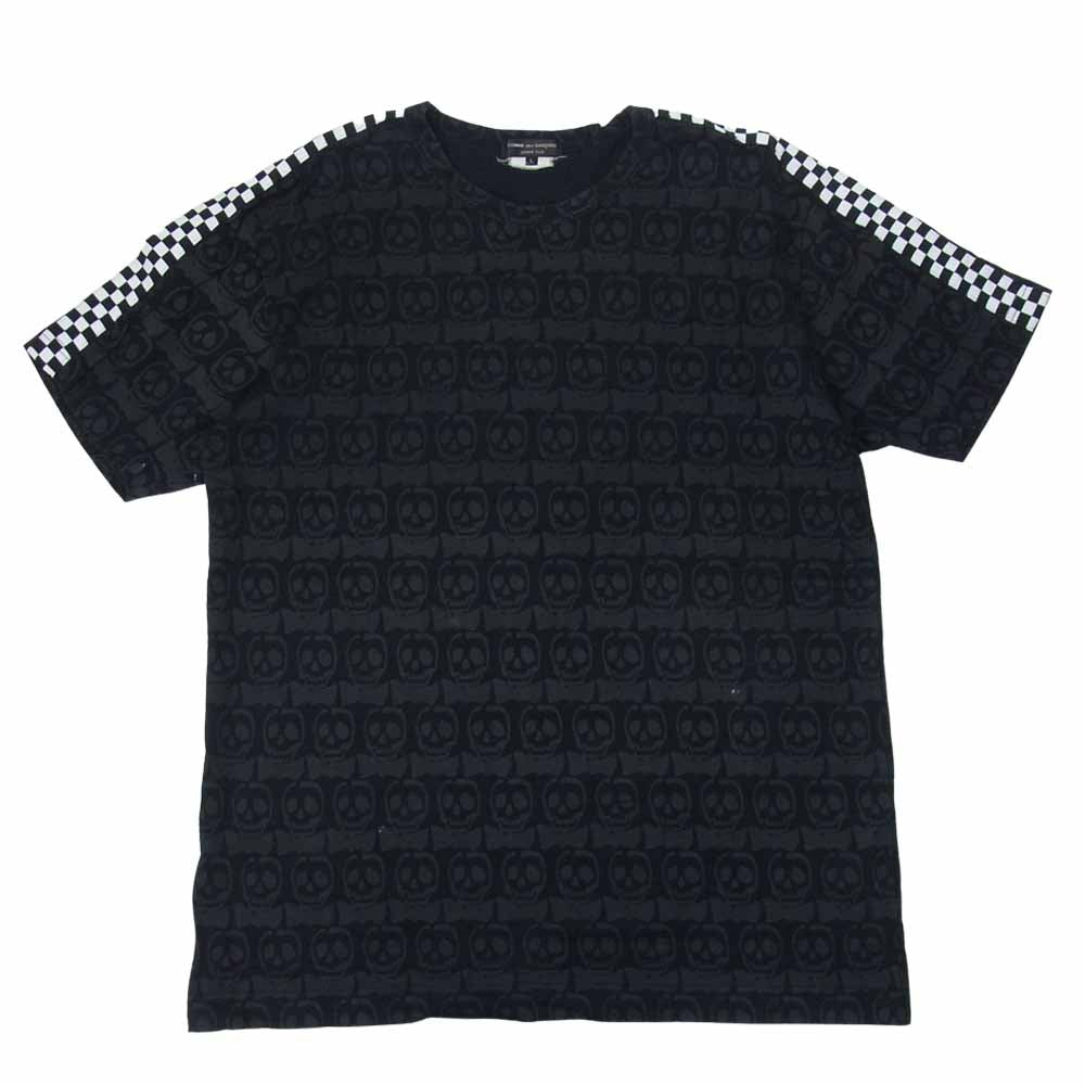 COMME des GARCONS コムデギャルソン HOMME PLUS PG-T019 オムプリュス スカルプリント Tシャツ ブラック系 L【中古】