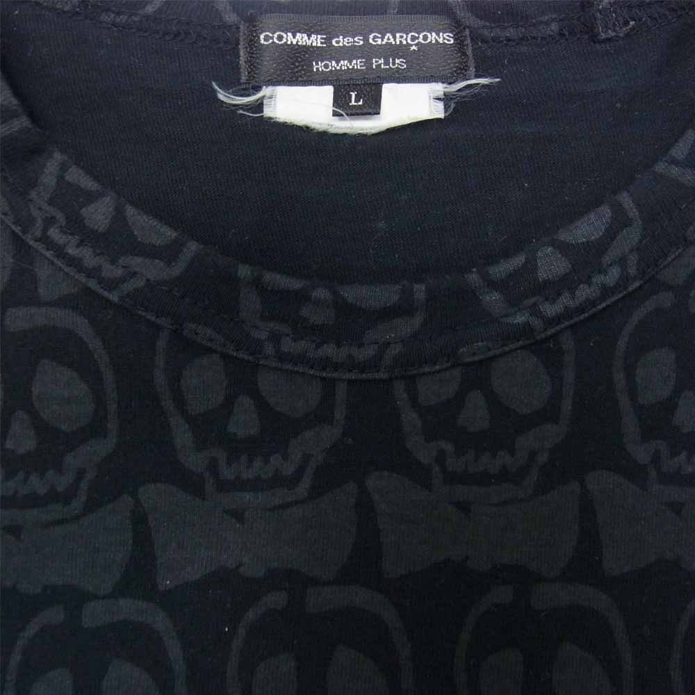 COMME des GARCONS コムデギャルソン HOMME PLUS PG-T019 オムプリュス スカルプリント Tシャツ ブラック系 L【中古】