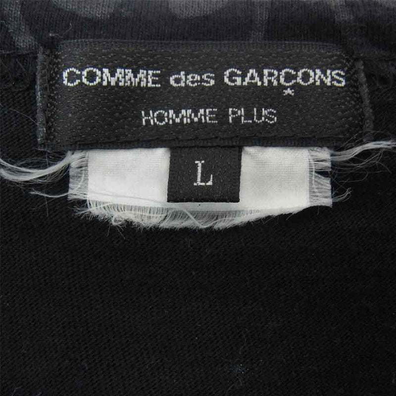 COMME des GARCONS コムデギャルソン HOMME PLUS PG-T019 オムプリュス スカルプリント Tシャツ ブラック系 L【中古】