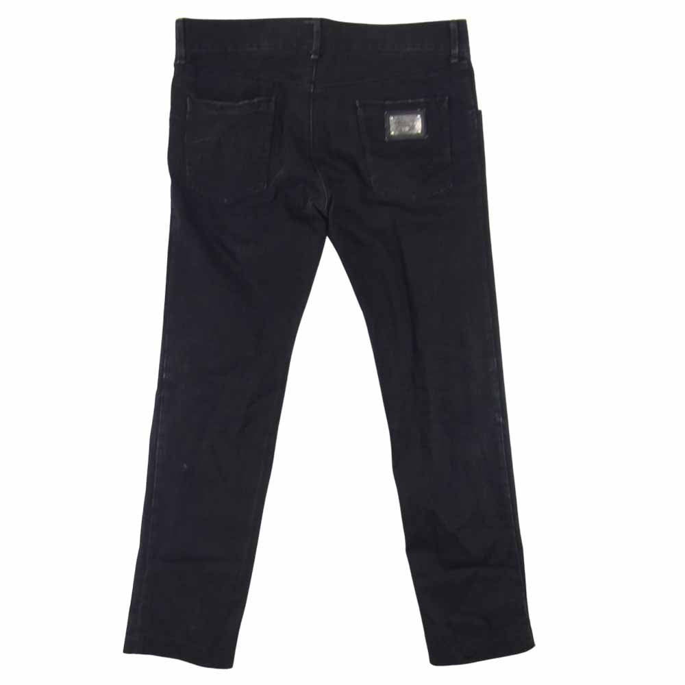 DOLCE&GABBANA ドルチェアンドガッバーナ 国内正規品 5ポケット コットン デニム パンツ ブラック系 52【中古】