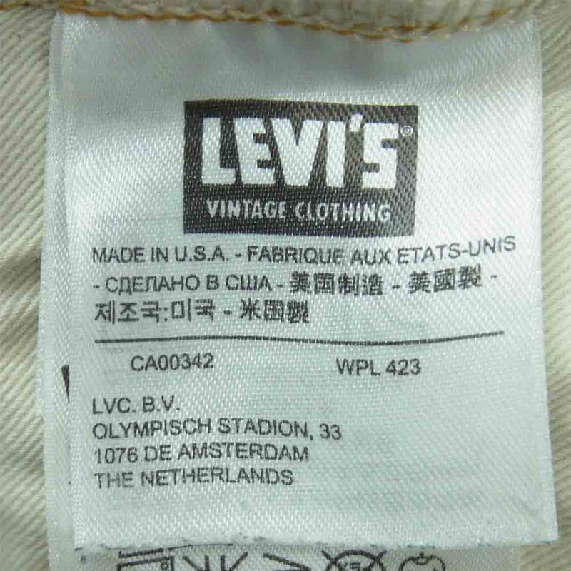 Levi's リーバイス 66501-0008 VINTAGE CLOTHING USA製 501XX 1966年復刻 ヴィンテージクロージング ボタンフライ 5ポケット リジッド デニム パンツ インディゴブルー系 W36 L34【中古】