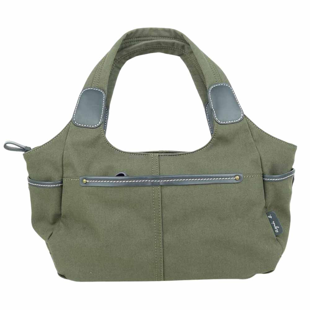 agnes b. アニエスベー VOYAGE ボヤージュ トート バッグ カーキ系【美品】【中古】