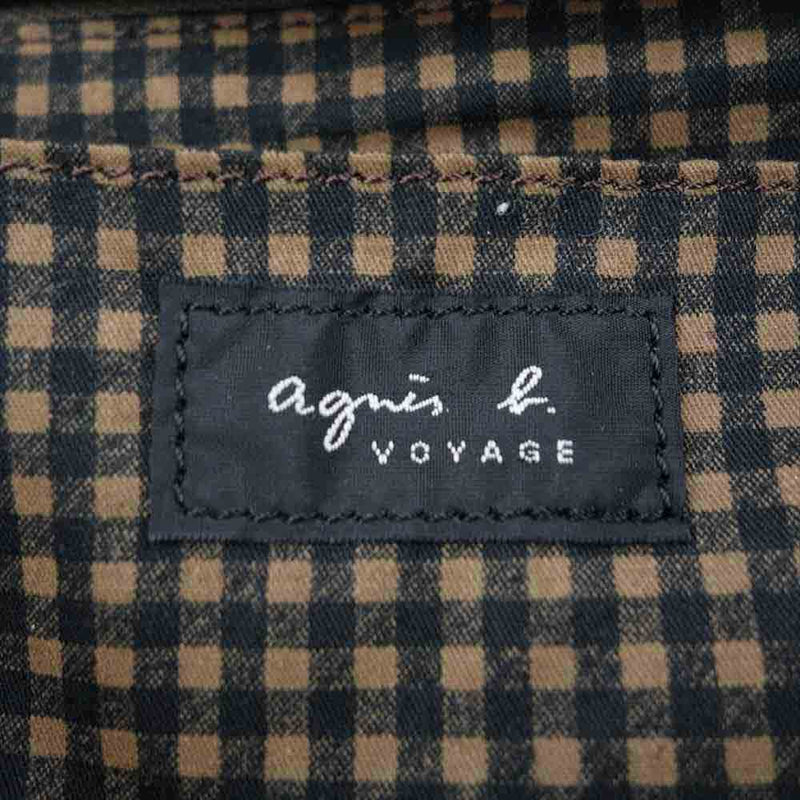 agnes b. アニエスベー VOYAGE ボヤージュ トート バッグ カーキ系【美品】【中古】