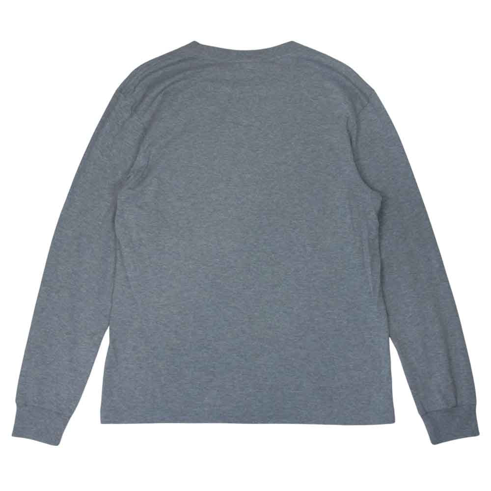 LACOSTE ラコステ TH0050 ロゴ クルーネック ロンT 長袖 Tシャツ グレー系 S【中古】