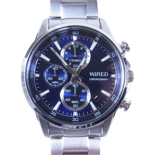 WIRED ワイアード VD57-KND0 クロノグラフ クォーツ 腕時計 シルバー系【中古】
