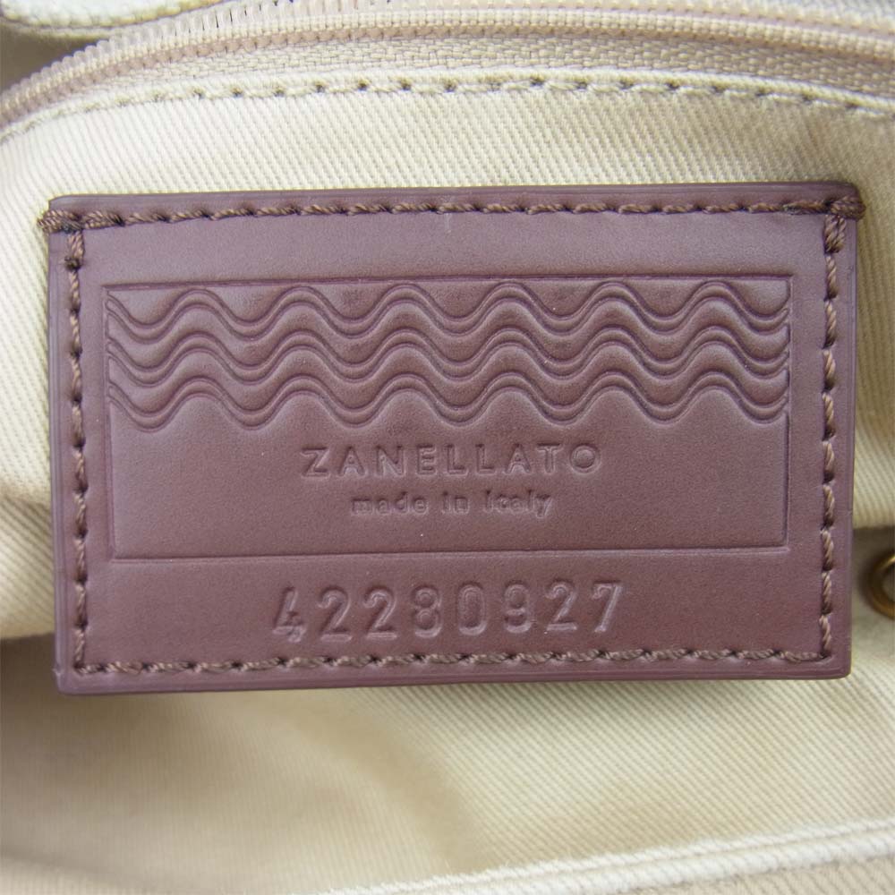 ZANELLATO ザネラート 42280927 POSTINA 2WAY ショルダー コットン キャンバス バッグ ベージュ系【中古】