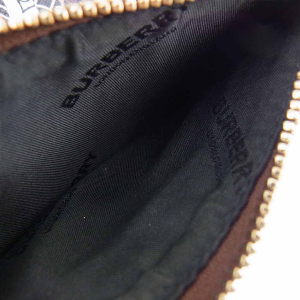 BURBERRY バーバリー TB モノグラム ストライプ キャンバス ウォレット 三つ折り財布 ブラウン系【中古】