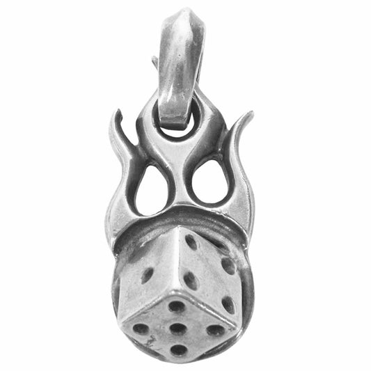 STARLIN GEAR スターリンギア Flaming Dice フレーミングダイス ペンダントトップ シルバー系【中古】