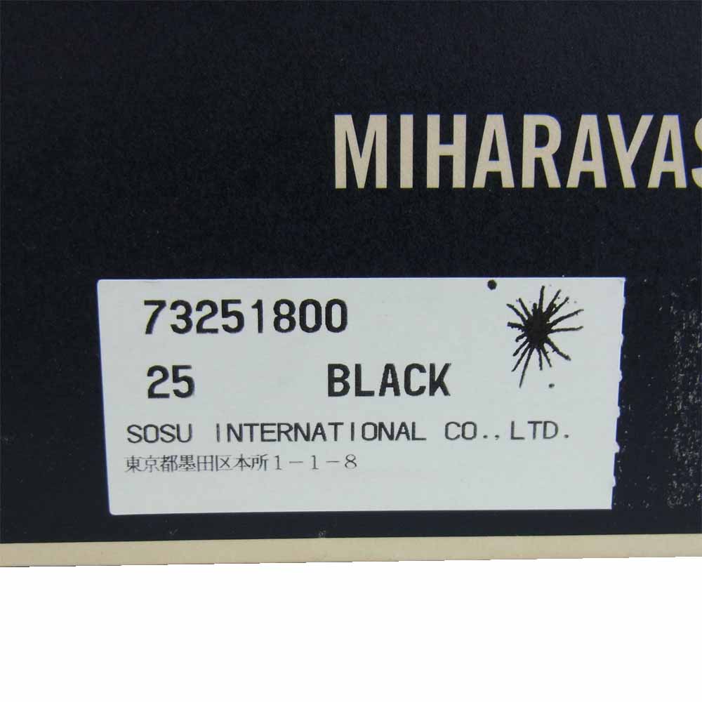 MIHARA YASUHIRO ミハラヤスヒロ 7325-1800 炙り出し 短靴 レザー シューズ サイドジップ ブーツ ブラック系 25【中古】