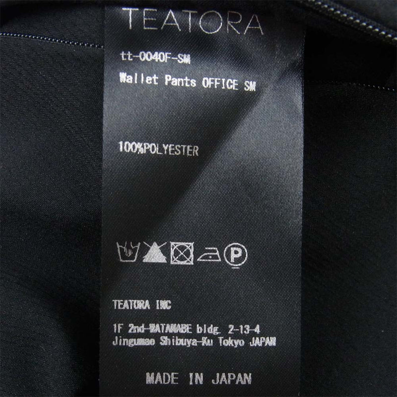 TEATORA テアトラ TT-004OF-SM WALLET PANTS OFFICE SOLOMODULE ウォレット パンツ ブラック系 ○【中古】