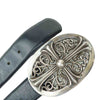 CHROME HEARTS クロムハーツ（原本無） BUCKL OVAL LG CROSS クラシック オーバルクロス ラージ バックル ベルト ブラック系【中古】