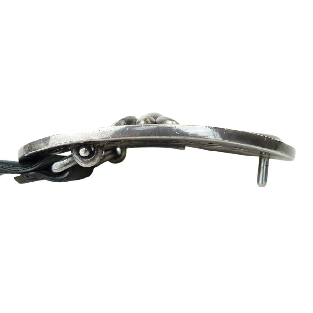 CHROME HEARTS クロムハーツ（原本無） BUCKL OVAL LG CROSS クラシック オーバルクロス ラージ バックル ベルト ブラック系【中古】