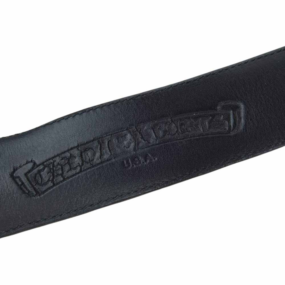 CHROME HEARTS クロムハーツ（原本無） BUCKL OVAL LG CROSS クラシック オーバルクロス ラージ バックル ベルト ブラック系【中古】