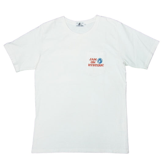 HYSTERIC GLAMOUR ヒステリックグラマー 02193CT06 ENJOY YOURSELF ロゴ 半袖 Tシャツ ホワイト系 M【中古】