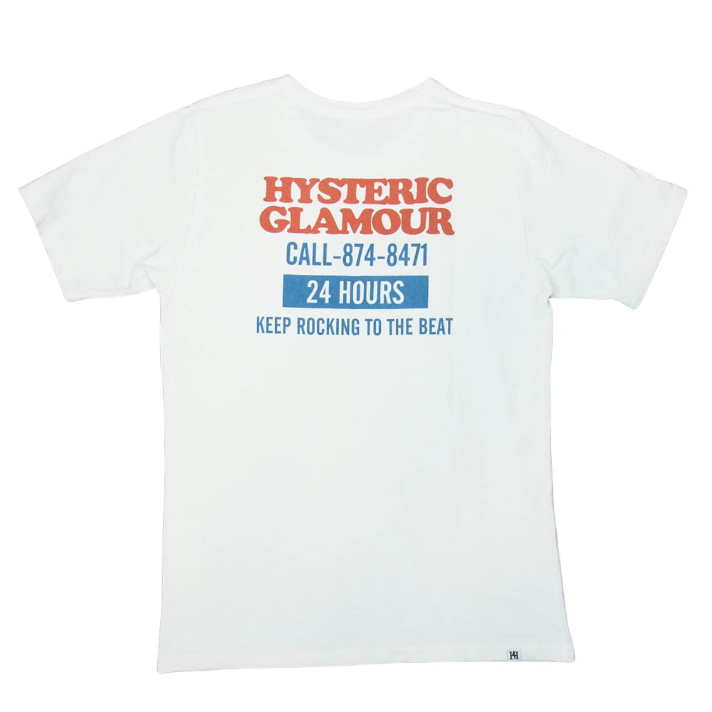 HYSTERIC GLAMOUR ヒステリックグラマー 02193CT06 ENJOY YOURSELF ロゴ 半袖 Tシャツ ホワイト系 M【中古】