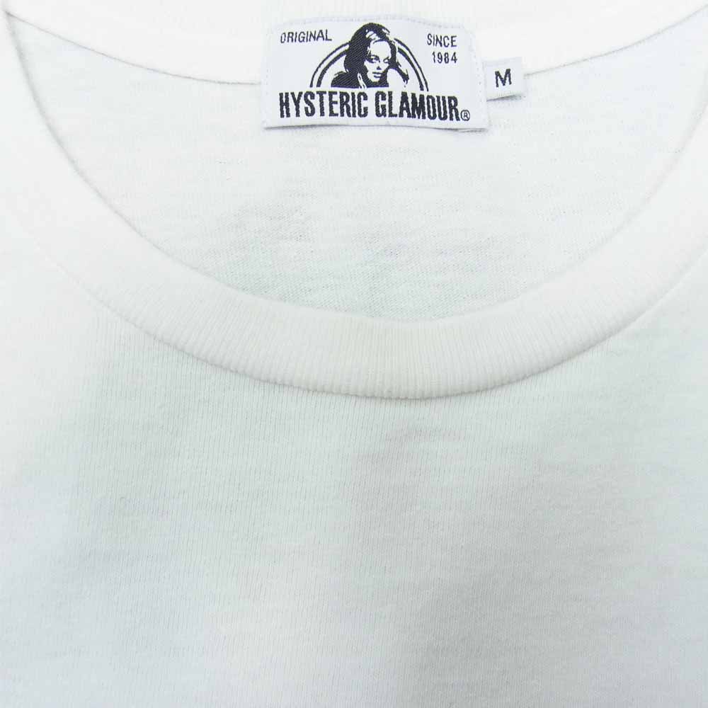 HYSTERIC GLAMOUR ヒステリックグラマー 02193CT06 ENJOY YOURSELF ロゴ 半袖 Tシャツ ホワイト系 M【中古】