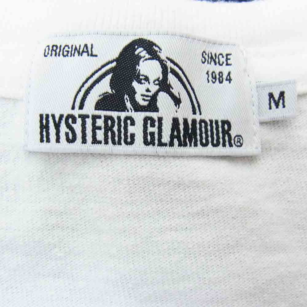 HYSTERIC GLAMOUR ヒステリックグラマー 02193CT06 ENJOY YOURSELF ロゴ 半袖 Tシャツ ホワイト系 M【中古】