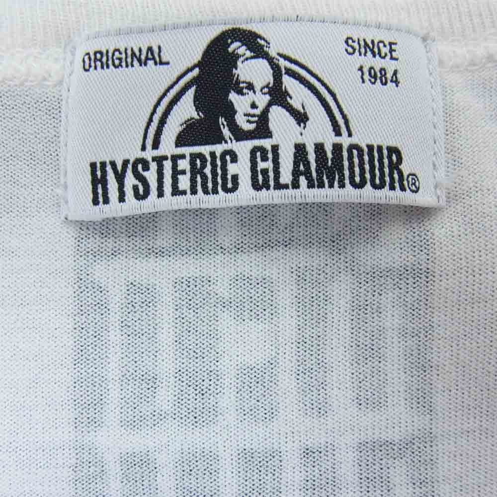 HYSTERIC GLAMOUR ヒステリックグラマー 0162CO02 HYSTERIC ROCK ロック ガールプリント 半袖 ワンピース Tシャツ ホワイト系 F【中古】
