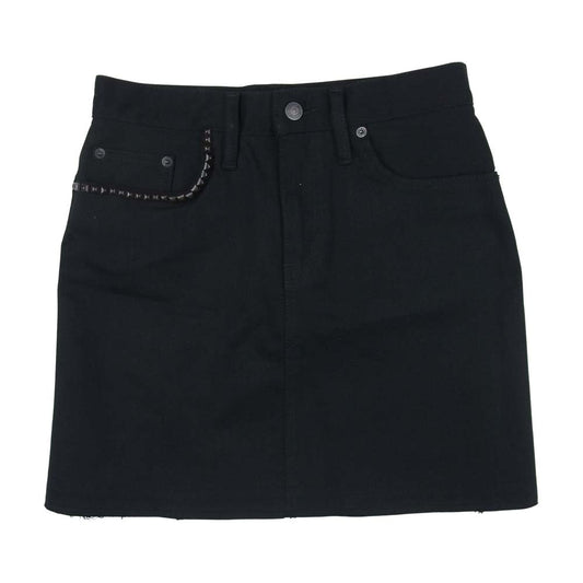 HYSTERIC GLAMOUR ヒステリックグラマー 0163AK10 Sデニム AラインミニSK スタッズ ブラックデニム ミニ スカート ブラック系 25inch【中古】
