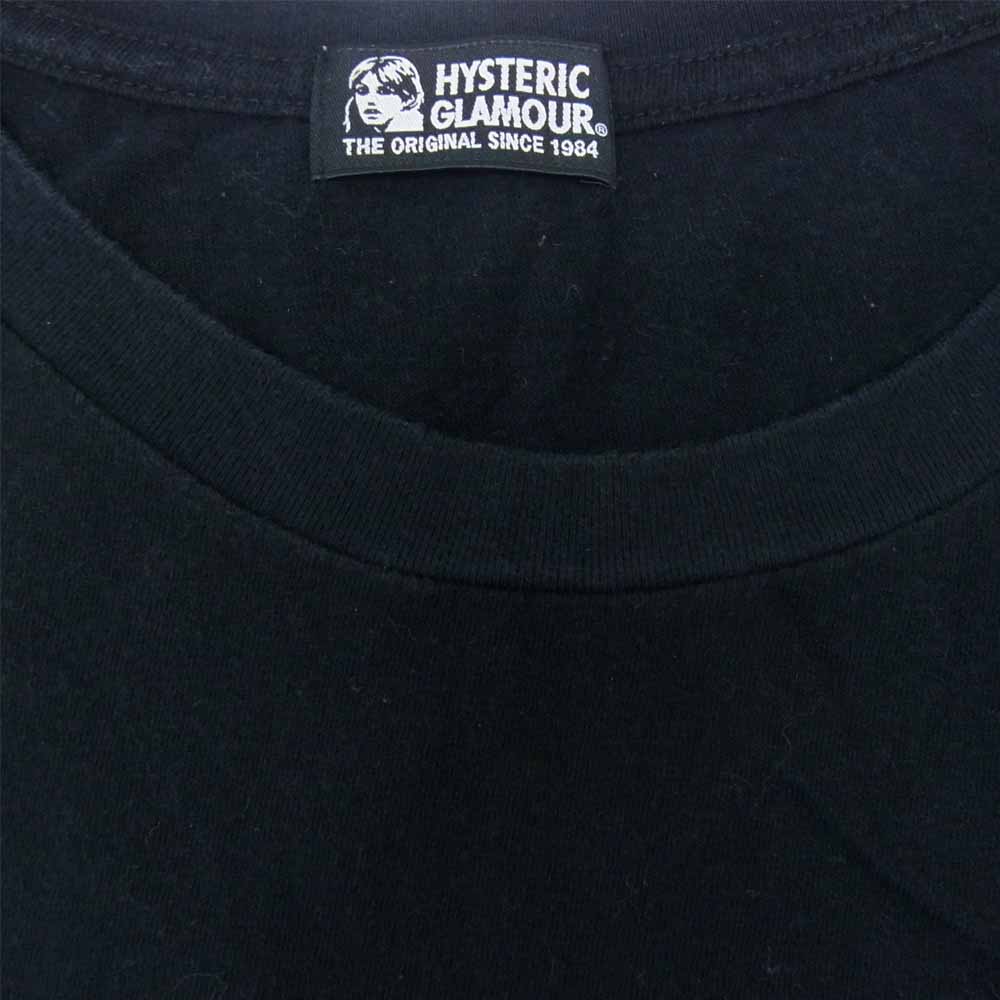 HYSTERIC GLAMOUR ヒステリックグラマー 01182CT15 BAD GIRL PT バッドガール プリント ロゴ 半袖 Tシャツ ブラック系 F【中古】