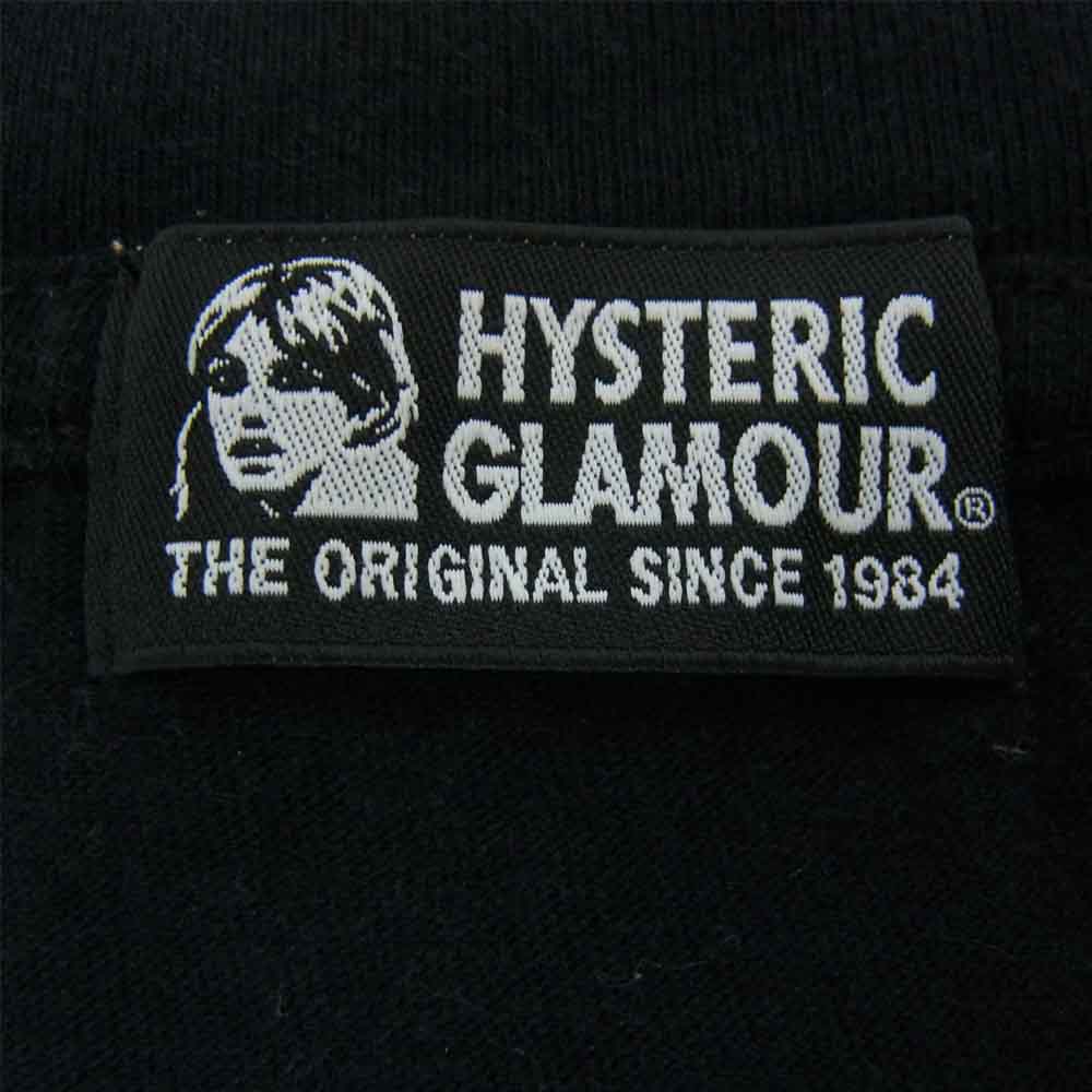 HYSTERIC GLAMOUR ヒステリックグラマー 01182CT15 BAD GIRL PT バッドガール プリント ロゴ 半袖 Tシャツ ブラック系 F【中古】
