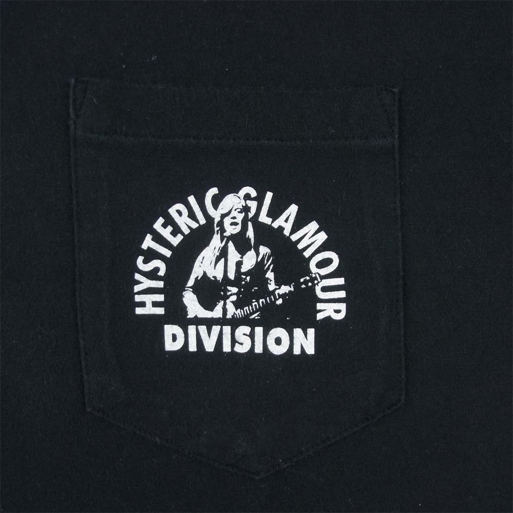 HYSTERIC GLAMOUR ヒステリックグラマー 19SS 02191CT16 胸ポケット ギター プリント ロゴ 半袖 Tシャツ ブラック系 M【中古】
