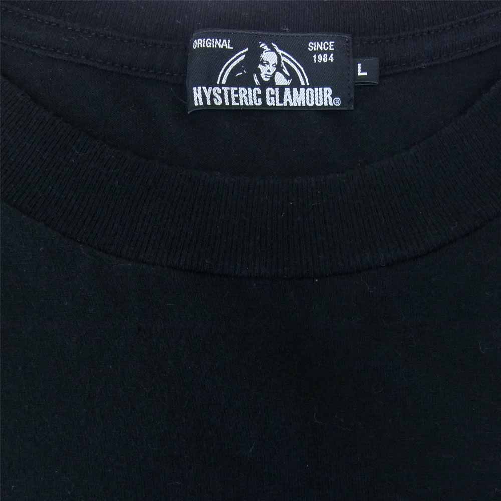 HYSTERIC GLAMOUR ヒステリックグラマー 02173CL11 DOCTOR GIRL プリント ロンT 長袖 Tシャツ ブラック系 L【中古】