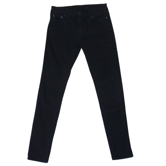 HYSTERIC GLAMOUR ヒステリックグラマー 0553AP06 ISKO ツイル スキニー パンツ ブラック系 XS【中古】