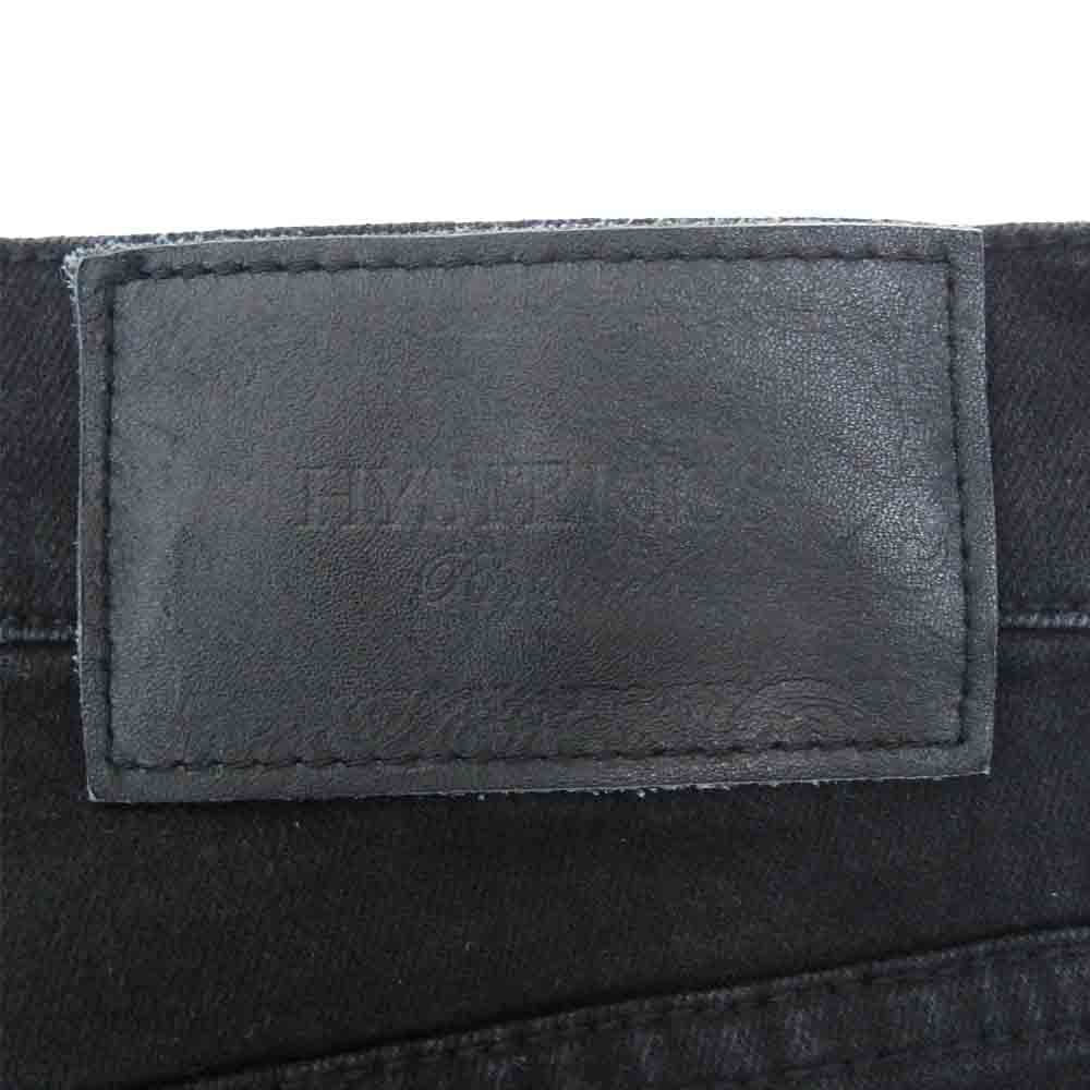 HYSTERIC GLAMOUR ヒステリックグラマー 0553AP06 ISKO ツイル スキニー パンツ ブラック系 XS【中古】
