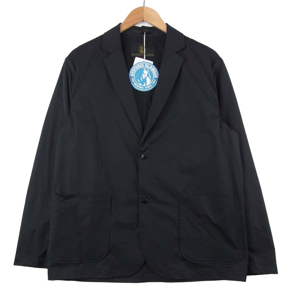HYSTERIC GLAMOUR ヒステリックグラマー 02211AJ02 HYSロゴ 2ツ釦 テーラード ジャケット ブラック系 L【極上美品】【中古】