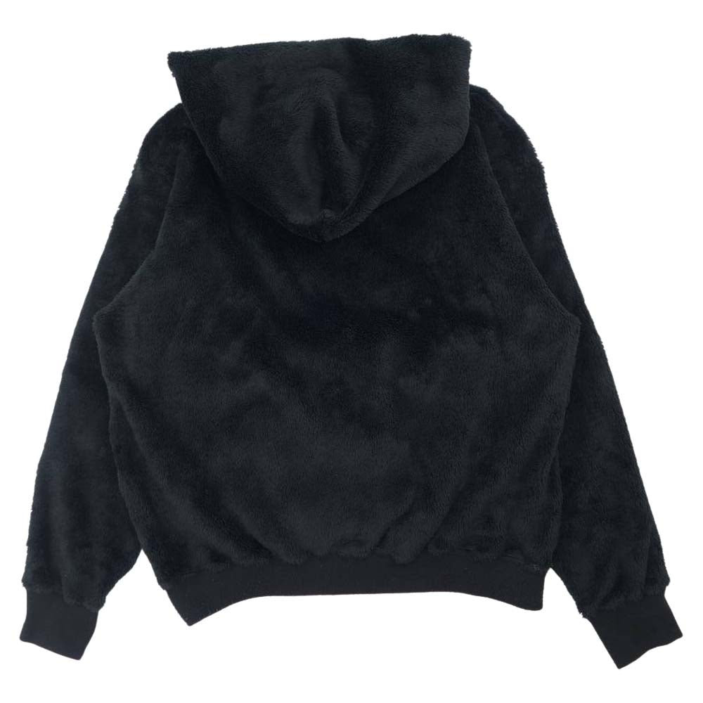 HYSTERIC GLAMOUR ヒステリックグラマー 19AW 02193CF11 ATHLETIC SCRIPT ボア フリース パーカー ブラック系 M【中古】