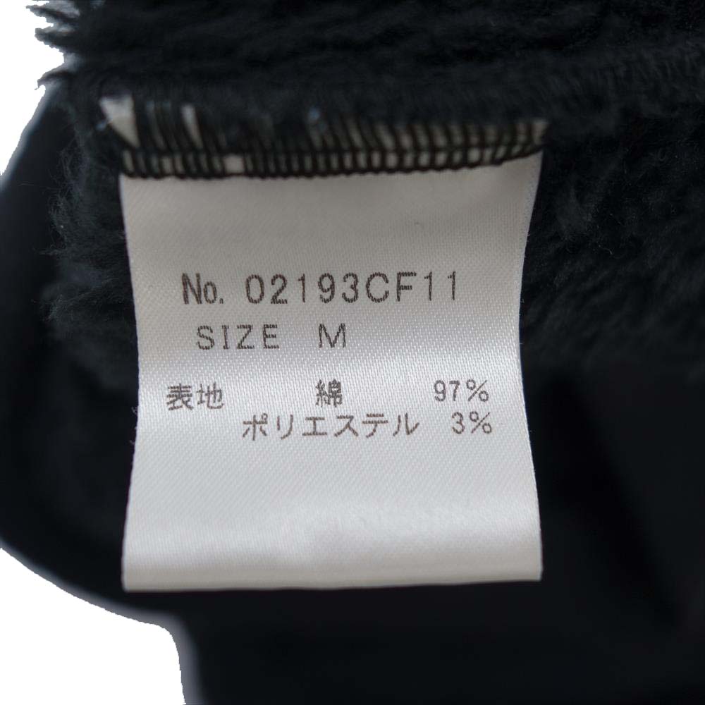 HYSTERIC GLAMOUR ヒステリックグラマー 19AW 02193CF11 ATHLETIC SCRIPT ボア フリース パーカー ブラック系 M【中古】
