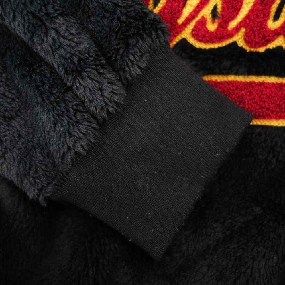 HYSTERIC GLAMOUR ヒステリックグラマー 19AW 02193CF11 ATHLETIC SCRIPT ボア フリース パーカー ブラック系 M【中古】
