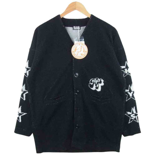 HYSTERIC GLAMOUR ヒステリックグラマー 01201CJ01 SOUND AND VISION ジャカードジャケット カーディガン ブラック系 FREE【新古品】【未使用】【中古】