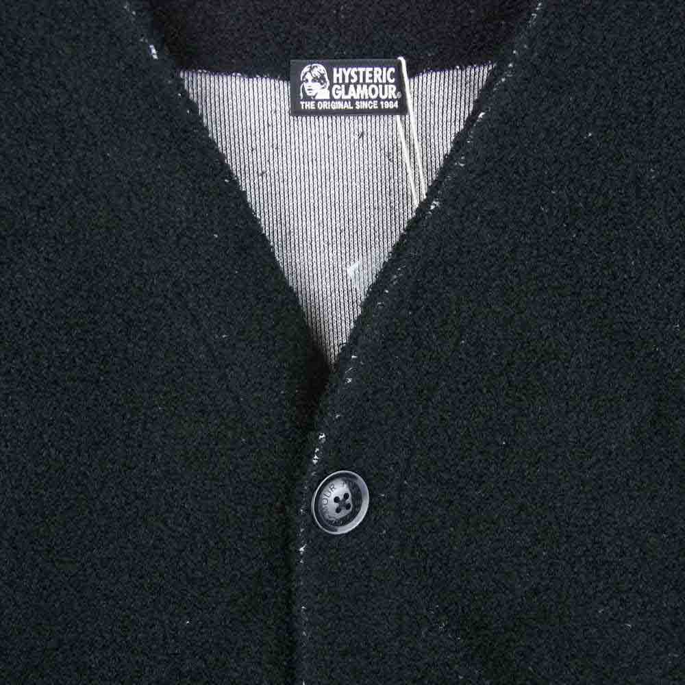 HYSTERIC GLAMOUR ヒステリックグラマー 01201CJ01 SOUND AND VISION ジャカードジャケット カーディガン ブラック系 FREE【新古品】【未使用】【中古】