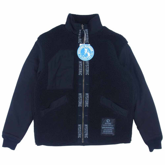 HYSTERIC GLAMOUR ヒステリックグラマー 20AW 02203AB17 アーミーリメイク リバーシブル フィールド ボア フリースジャケット ブラック系 S【新古品】【未使用】【中古】