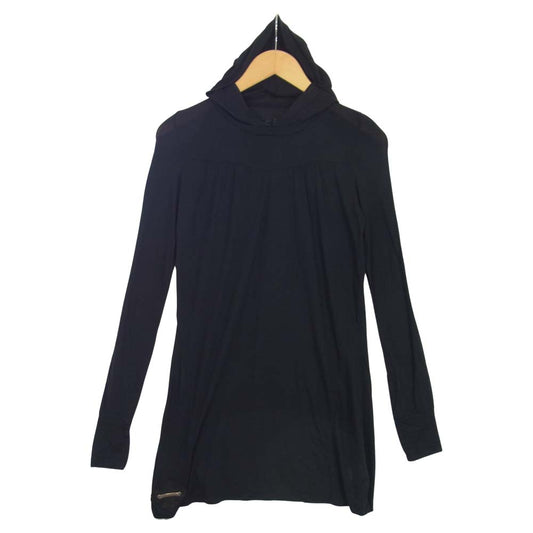 CHROME HEARTS クロムハーツ（原本無） 国内正規品 パッチ フード付き シルク混 ロンT カットソー ブラック系【中古】