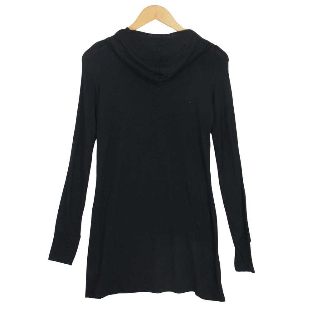 CHROME HEARTS クロムハーツ（原本無） 国内正規品 パッチ フード付き シルク混 ロンT カットソー ブラック系【中古】